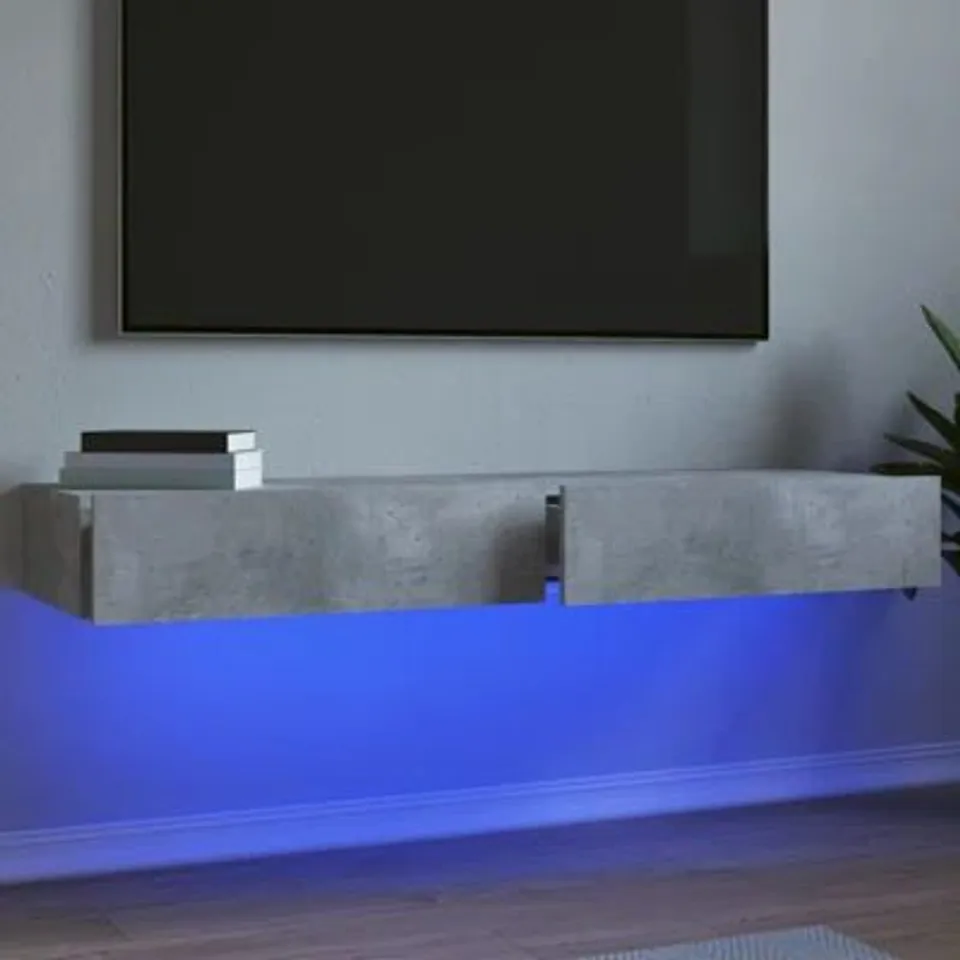 BOXED BRIAHNNA TV CABINET WITH LED LIGHTS MEDIA UNIT