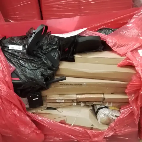PALLET CONTAINING VARIOUS ASSORTED BOXED HOUSEHOLD ITEMS TO INCLUDE: EXERCISE MACHINE AND LOTS MORE UNMARKED BOXED ITEMS