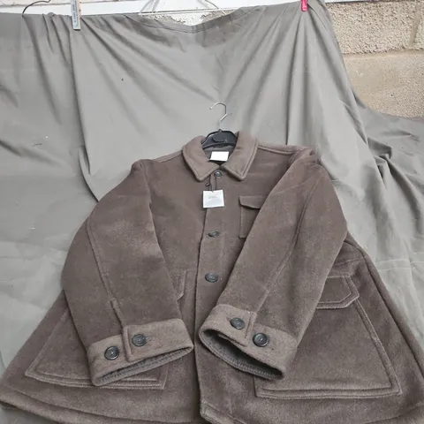 MNG BY MANGO BROWN WOOL COAT –  EU S 