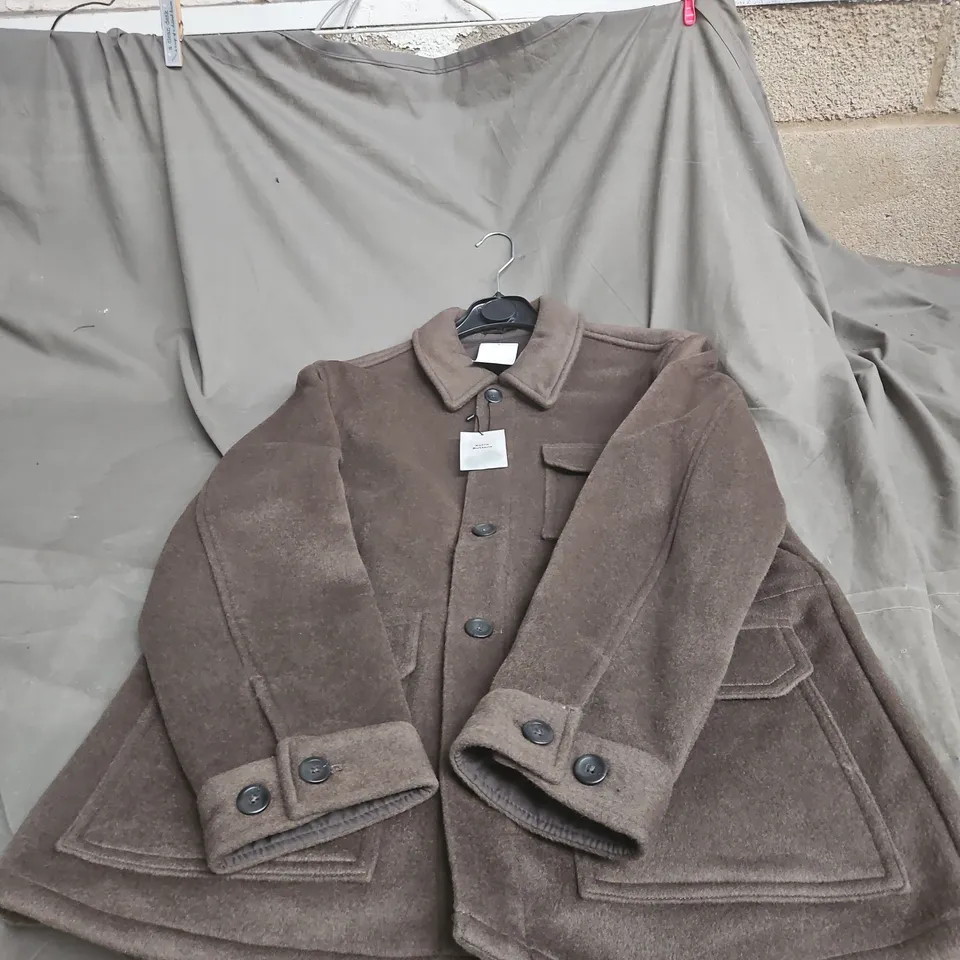 MNG BY MANGO BROWN WOOL COAT –  EU S 