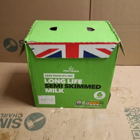 6 PACK OF MORRISONS LONG LIFE SEMI SKIMMED MILK (6X1L)