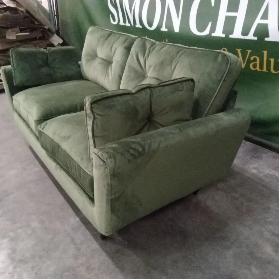 QUALITY DESIGNER ZEPHYR EMERALD GREEN VELVET SOFA