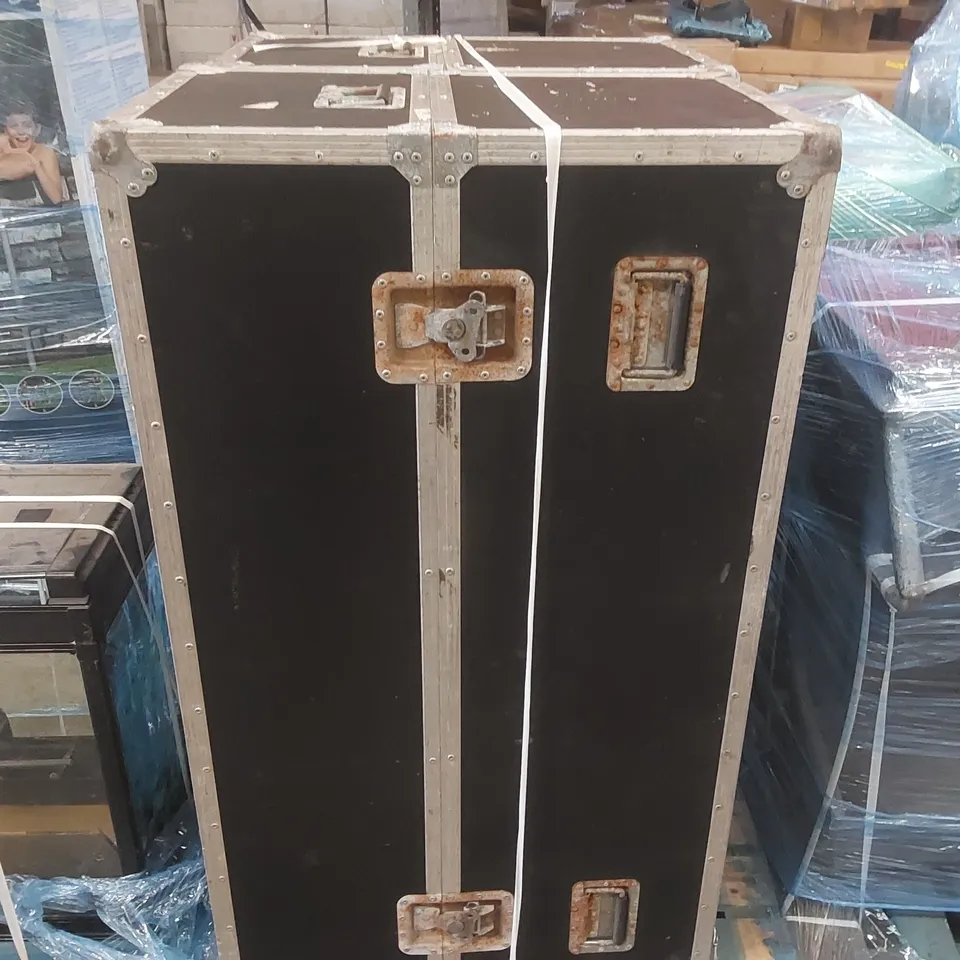 PALLET CONTAINING 2 HEAVY-DUTY ROAD TRUNK FLIGHT CASE