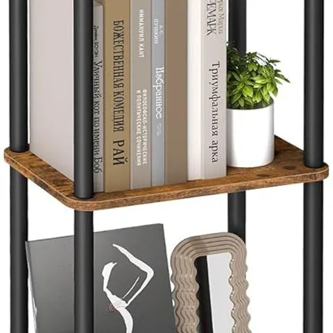 BOXED VASAGLE 5-TIER STORAGE SHELF - RUSTIC BROWN/BLACK