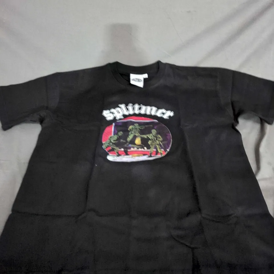 SPLIT MCR ROBBERY TEE IN BLACK – SIZE S