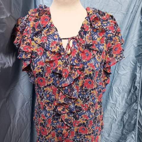 LAUREN RALPH LAUREN FLORAL PRINT BLOUSE βSIZE S