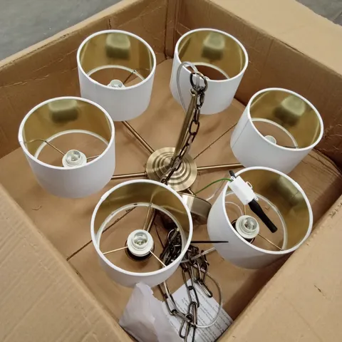 BOXED 6-LIGHT DRUM CHANDELIER