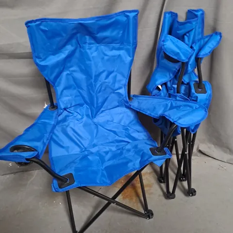 PAIR OF TAYLOR & BROWN CAMPING CHAIRS IN BLUE