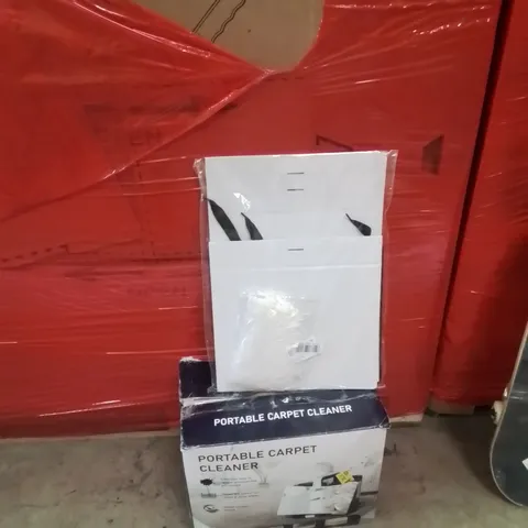 PALLET OF ASSORTED HOUSEHOLD GOODS AND PRODUCTS TO INCLUDE;GIFT BOX SET,PORTABLE CARPET CLEANER 