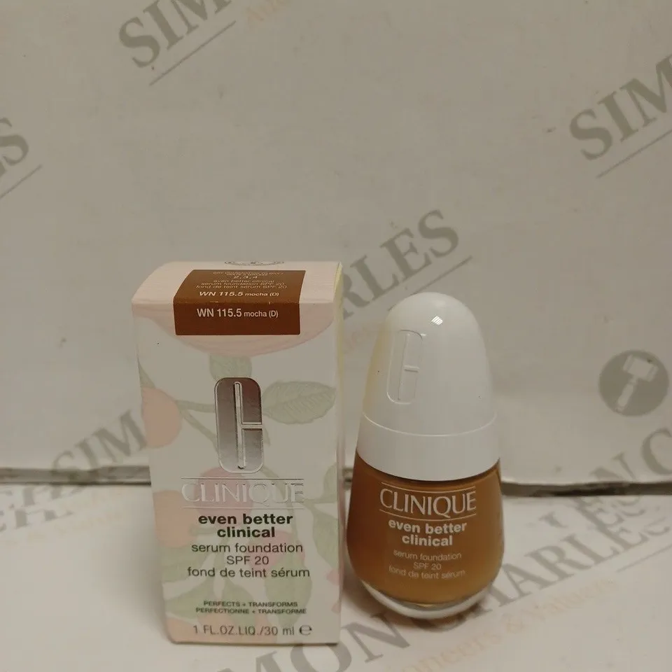 BOXED CLINIQUE EVEN BETTER CLINICAL SERUM FOUNDATION - MOCHA. 
