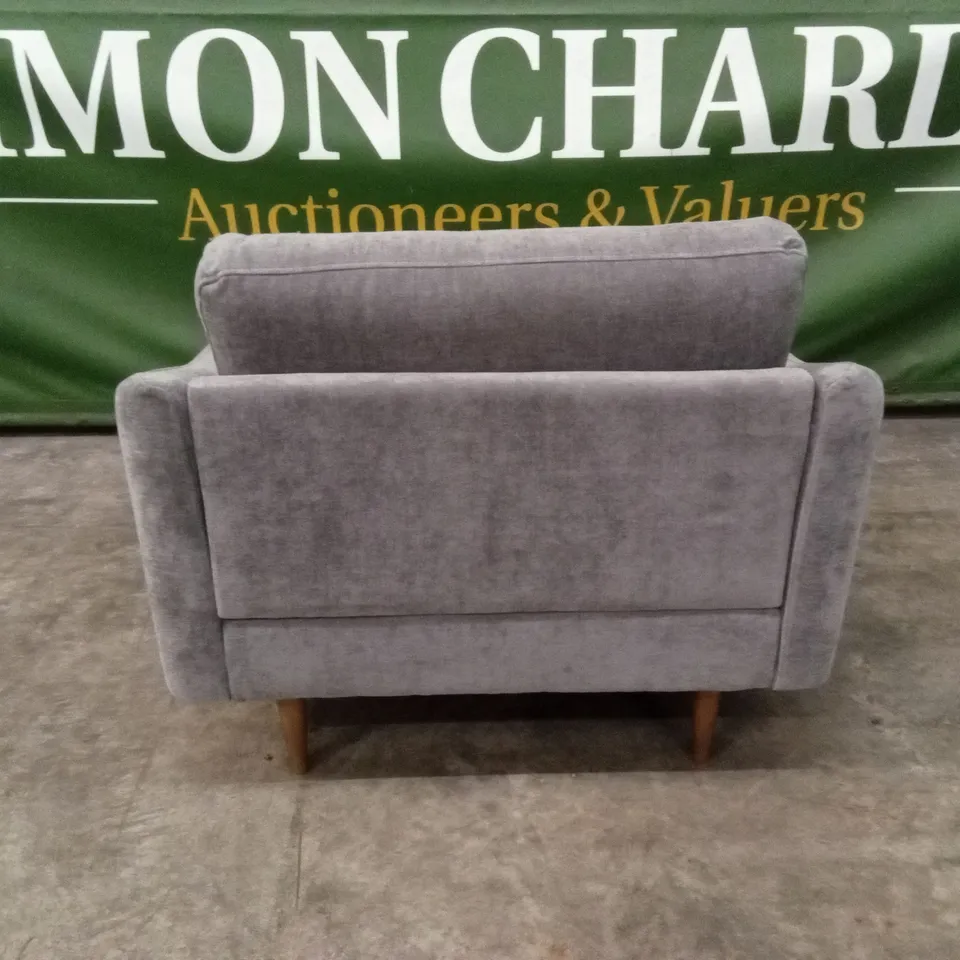 BRAND NEW BOXED SNUG REBEL GREY FABRIC SNUGGLER CHAIR (4 BOXES)