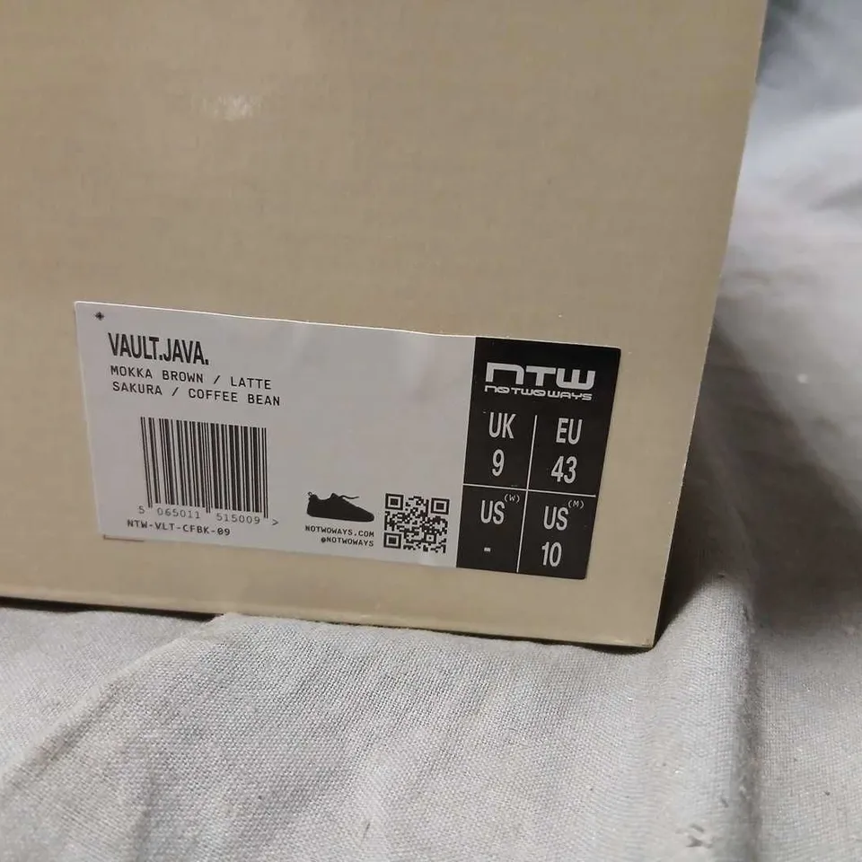 NTW VAULT.JAVA SNEAKERS – MOKKA BROWN / LATTE / SAKURA / COFFEE BEAN – UK 9