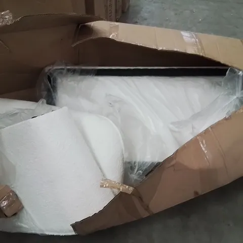 BOXED LOREN 2 SEATER SOFA IVORY CLASSIC BOUCLE FABRIC 