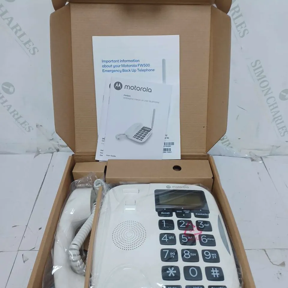 BOXED MOTOROLA FW500 EMERGENCY BACK-UP LINE TELEPHONE