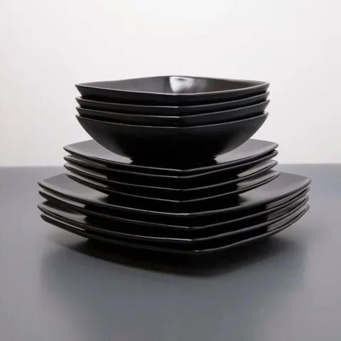 BOXED 12 PIECE DINNERWARE SET, SERVICE FOR 4 (1 BOX)