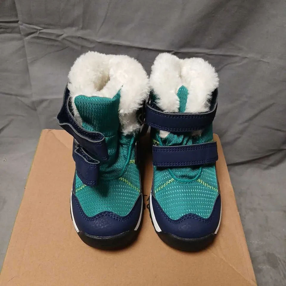 MOUNTAIN WAREHOUSE COMET JUNIOR WATERPROOF FLEECE-LINED CHILDS SNOW BOOT – UK 8, BLUE