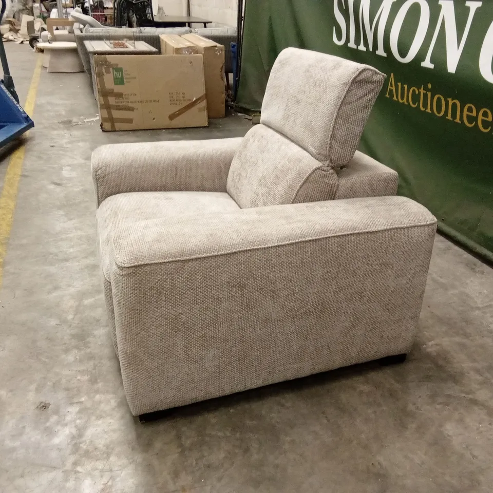VENOSA POWER RECLINER FABRIC CHAIR - NATURAL RRP £899