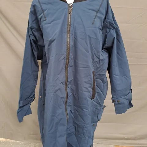 FRANK USHER WOVEN PARKA STYLE JACKET NAVY L/XL