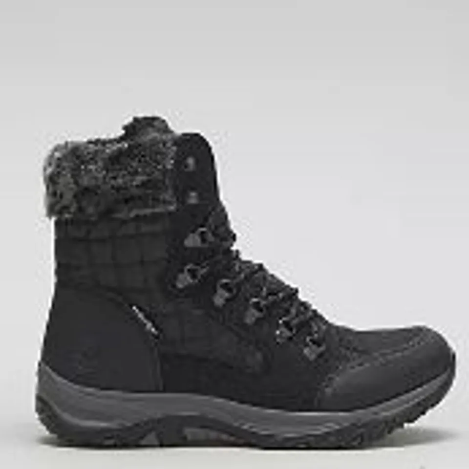RIEKER QUILTED WATER RESISTANT HIKER BOOT CREAM SIZE 6