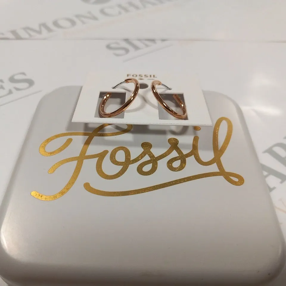 BOXED FOSSIL HOOP EARRINGS