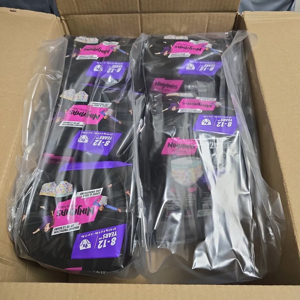 BOX OF 6 NINJAMAS PYJAMA PANTS 8-12YRS