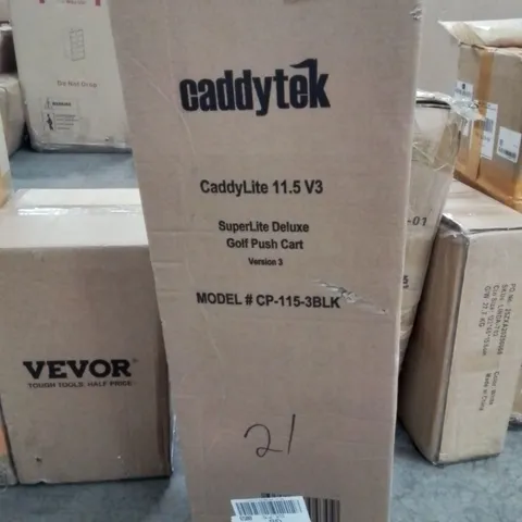 BOXED CADDYTEK SUPERLITE DELUXE GOLF PUSH CART