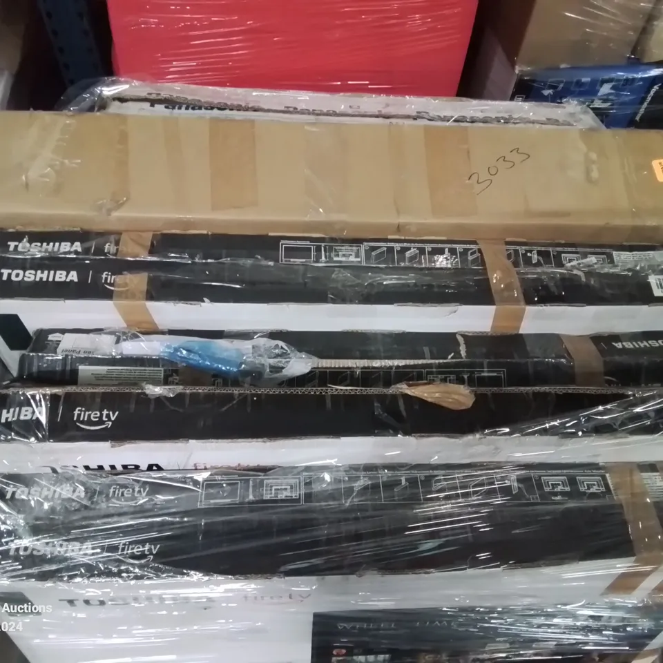 PALLET CONTAINING APPROXIMATELY 7 BOXED HD TELEVISION IN VARIOUS SIZES MAKES AND MODELS -UNTESTED-