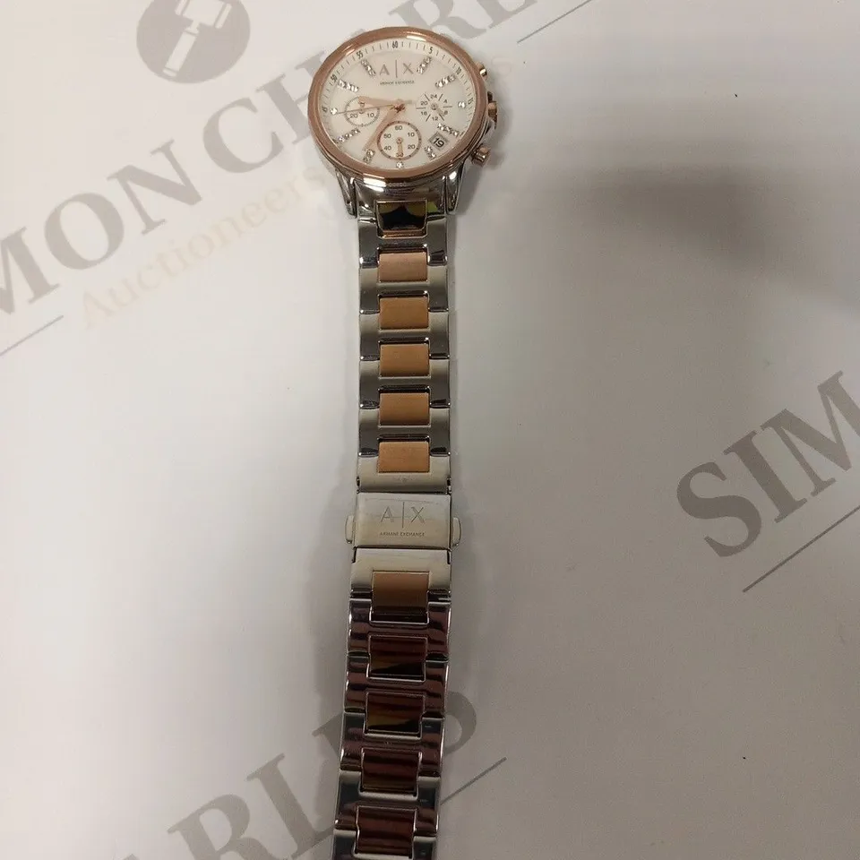 BOXED EMPORIO ARMANI CHRONOGRAPH TWO TONE