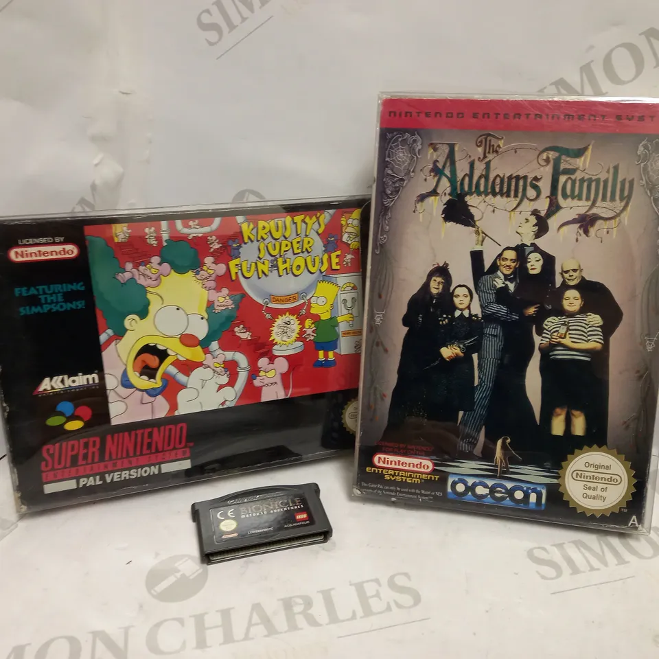LOT OF 3 NINTENDO VIDEO GAMES