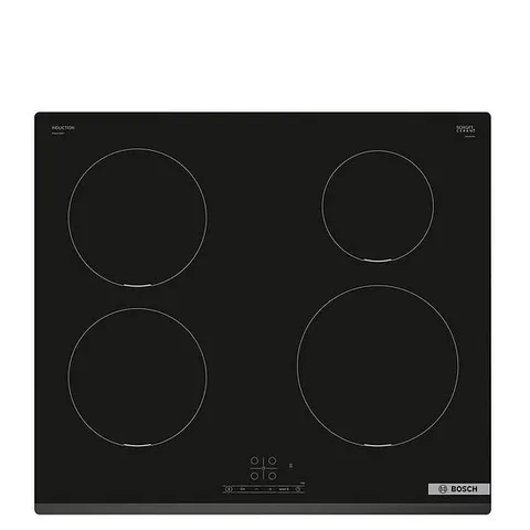 BOSCH SERIES 4 PIE631BB5E 60CM INDUCTION HOB - TOUCH CONTROL, 4 ZONES, FRONT BEVEL, 7.4KW - BLACK
