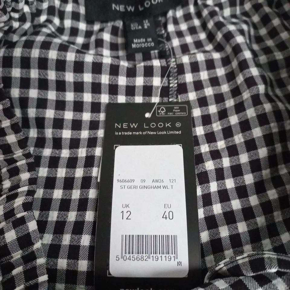 NEW LOOK WOMEN’S GINGHAM TROUSERS – UK 12 (EU 40) – MADE IN MOROCCO