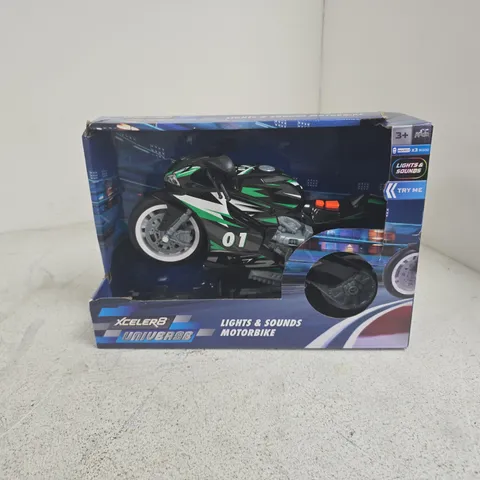 BOXED EXCELR8 UNIVERSE LIGHTS & SOUNDS MOTORBIKE
