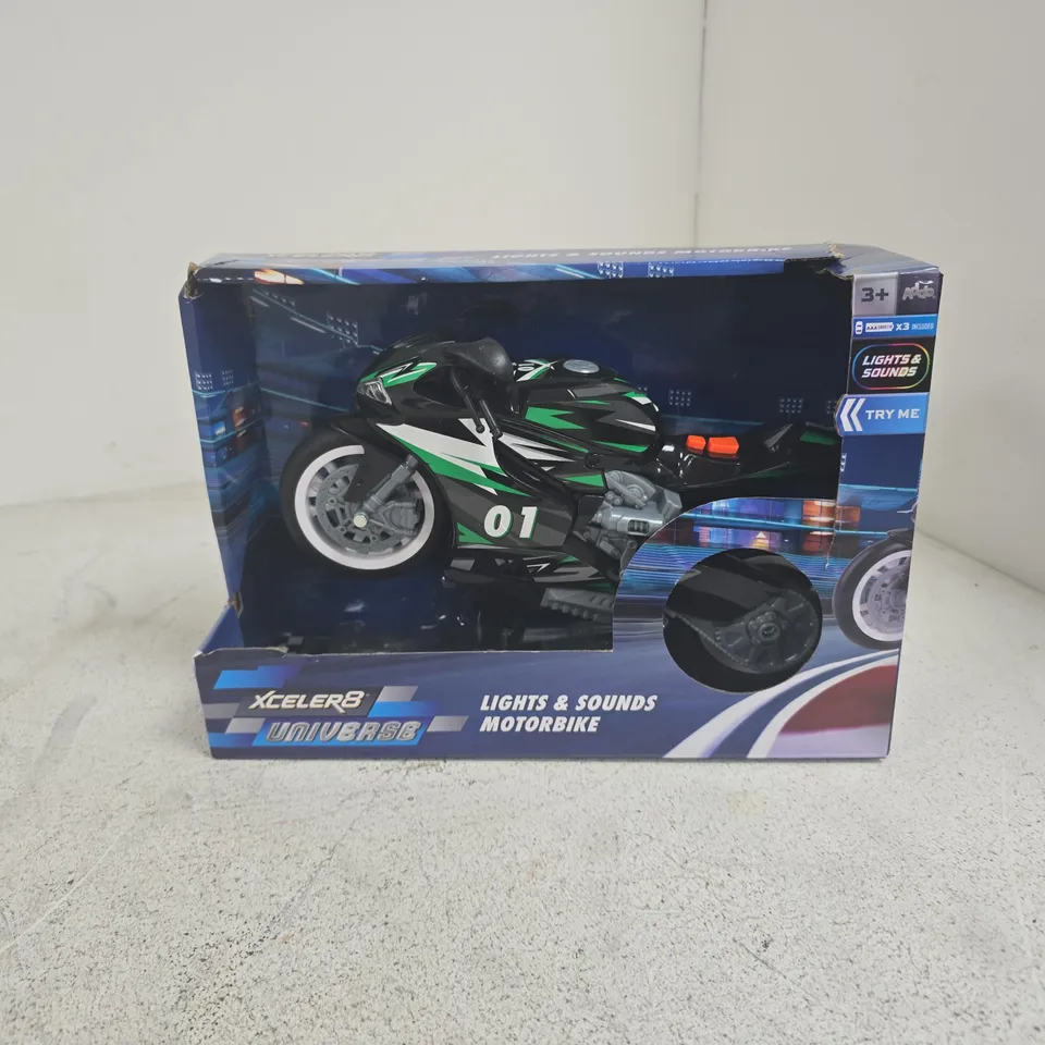 BOXED EXCELR8 UNIVERSE LIGHTS & SOUNDS MOTORBIKE