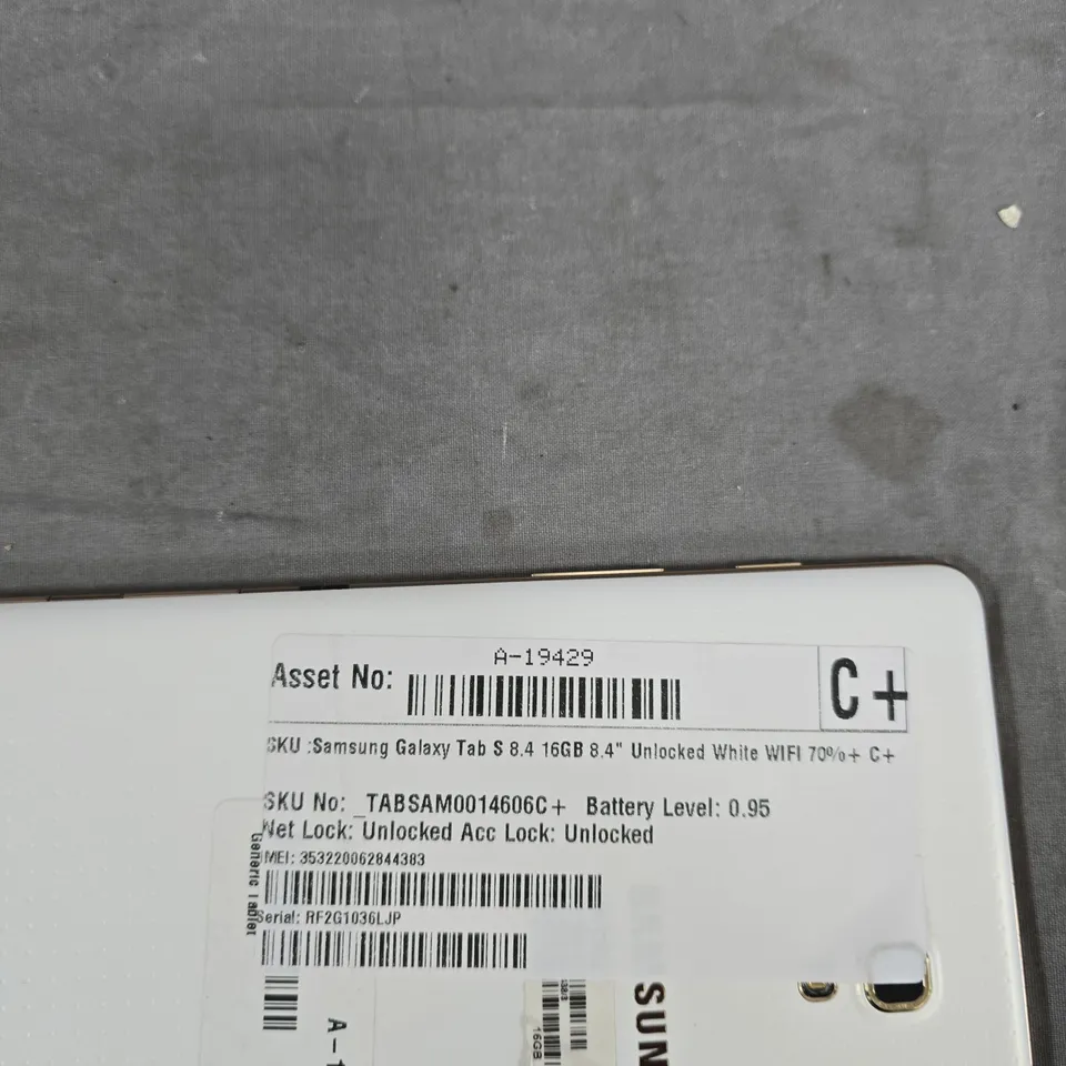 SAMSUNG GALAXY TAB S 8.4 INCH – WHITE, UNLOCKED WI‑FI TABLET
