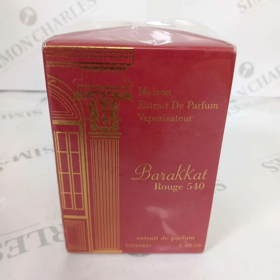 BOXED AND SEALED MAISON EXTRAIT DE PARFUM BARAKKAT ROUGE 540 EXTRAIT DE PARFUM 100ML