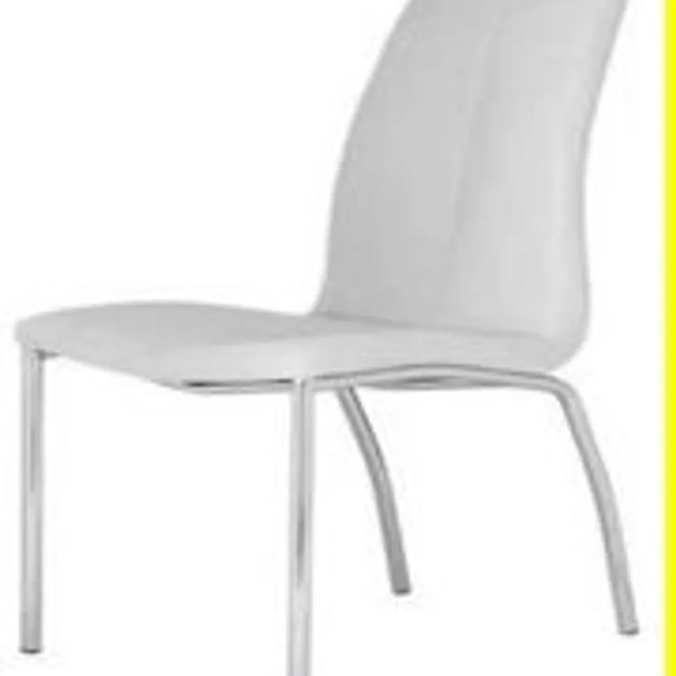 EIGHT FAUX LEATHER WHITE DINING CHAIRS RRP £120