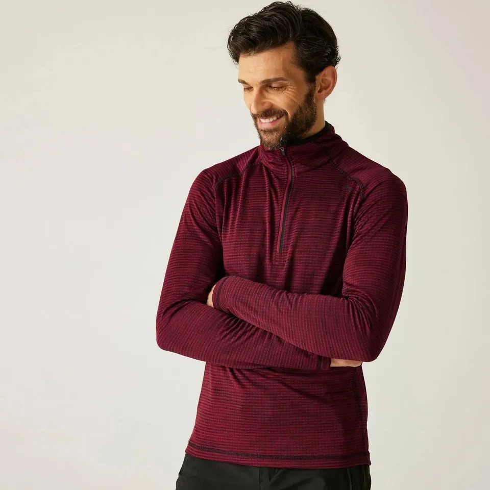 BRAND NEW REGATTA FLEECE TOP YONDER II POLYESTER DARK MAROON UK SIZE 5XL