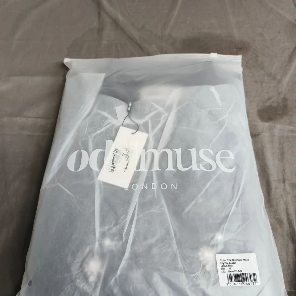 ODDMUSE THE ULTIMATE MUSE CRYSTAL BLAZER – BLACK, SIZE M – SKU MUSE-231-B-M 