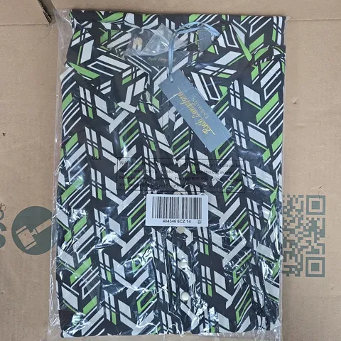 RUTH LANGSFORD PATTERNED PETITE SHIRT DRESS - 14P