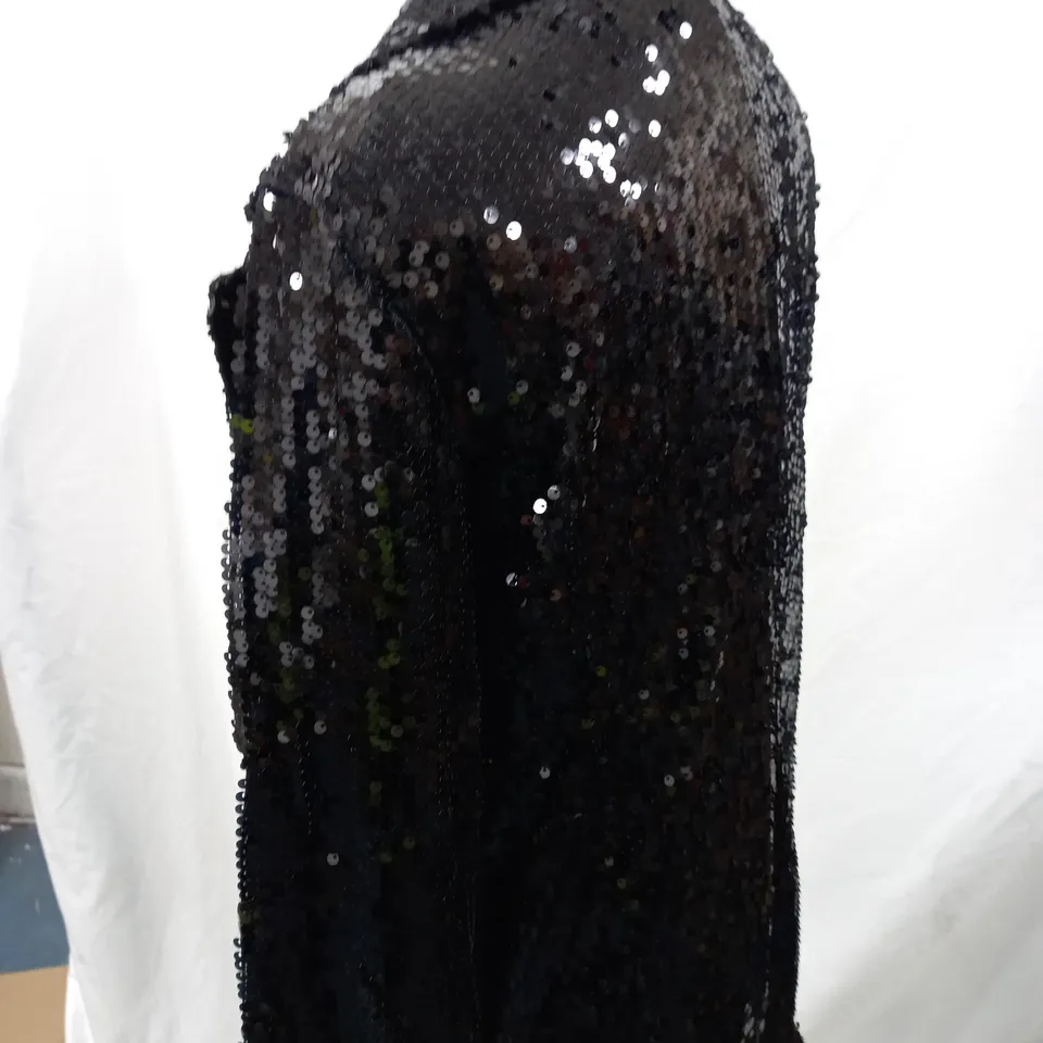 SPARKLY BLACK BLAZER WITH NO ZIP - SIZE XL