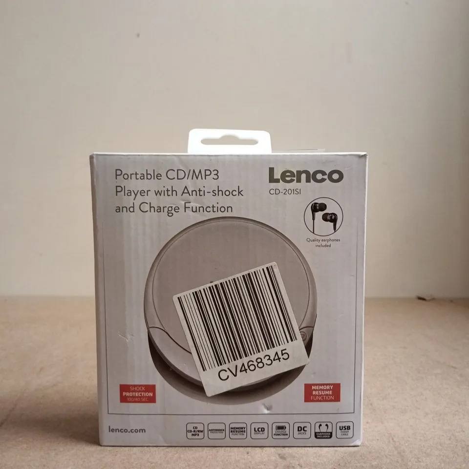 LENCO CD-201SI PORTABLE CD/MP3 PLAYER – BOXED