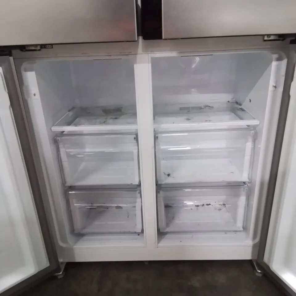 HOOVER HSC818FXWDK FREESTANDING AMERICAN FRIDGE FREEZER - UNPROCESSED RAW RETURN