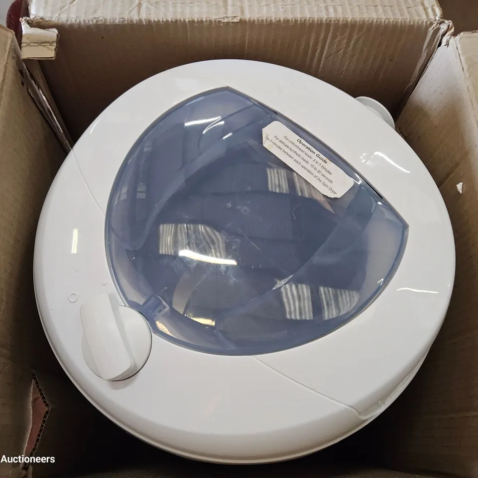 BOXED ENGLISH ELECTRIC SPIN DRYER Model 28009EEWP WHITE
