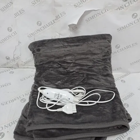 COZEE HOME VELVETSOFT HEATED THROW IN CHARCOAL