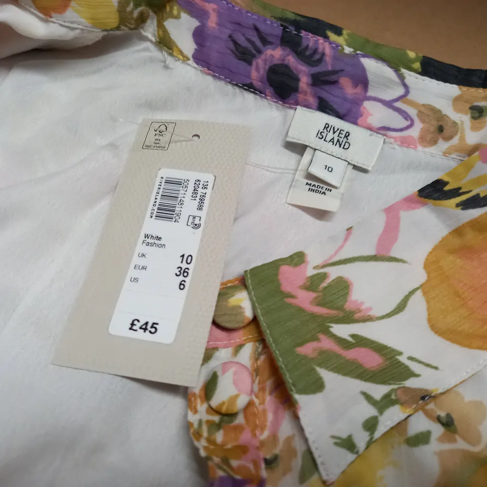 RIVER ISLAND FLORAL DRESS - 10