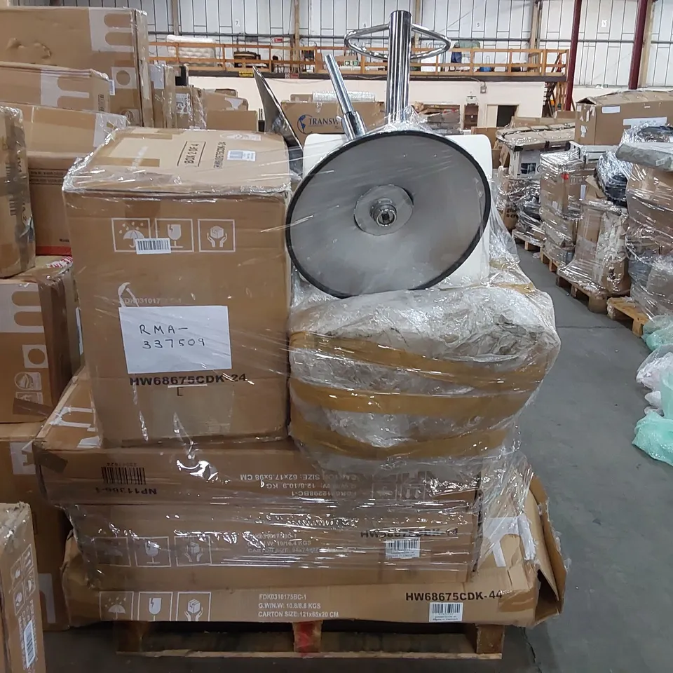PALLET OF ASSORTED FURNITURE PARTS/CONSUMER PRODUCTS 