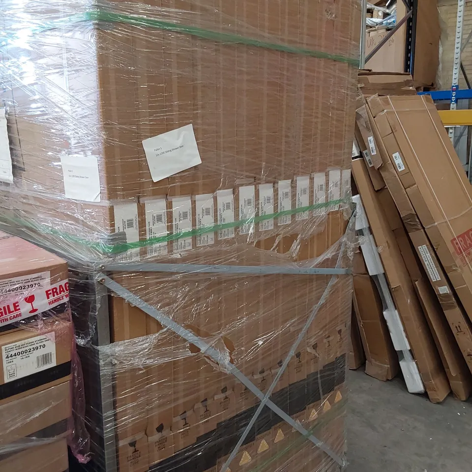 PALLET OF 12X 1200 SLIDING SHOWER DOOR 