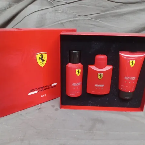 BOXED SCUDERIA FERRARI RED EAU DE TOILETTE GIFT SET
