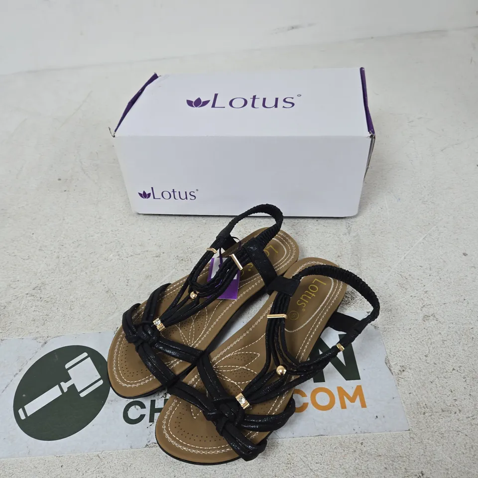 LOTUS DOMENICA ULP300 BLACK SANDALS – UK 6 (WOMEN)