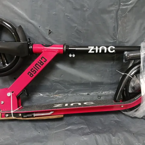 ZINC BIG WHEELED FOLDING CRUISE SCOOTER - RED